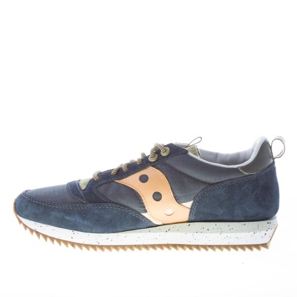 SAUCONY uomo sneaker Jazz 81 Peak in camoscio e nylon a rete BLU più militare - immagine 5