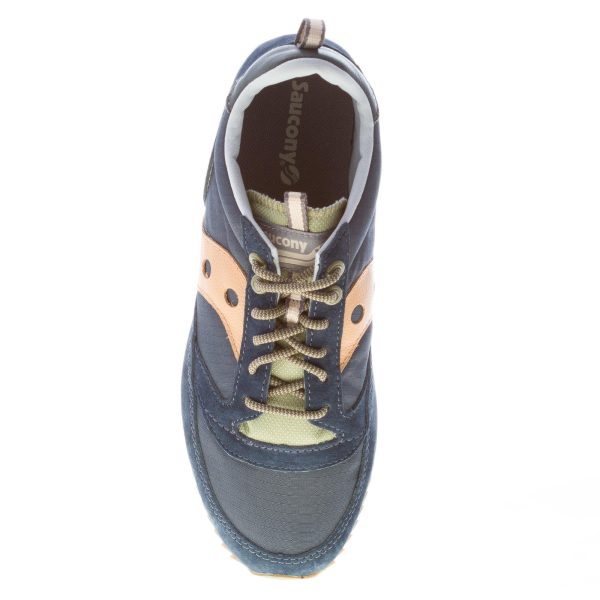 SAUCONY uomo sneaker Jazz 81 Peak in camoscio e nylon a rete BLU più militare - immagine 7