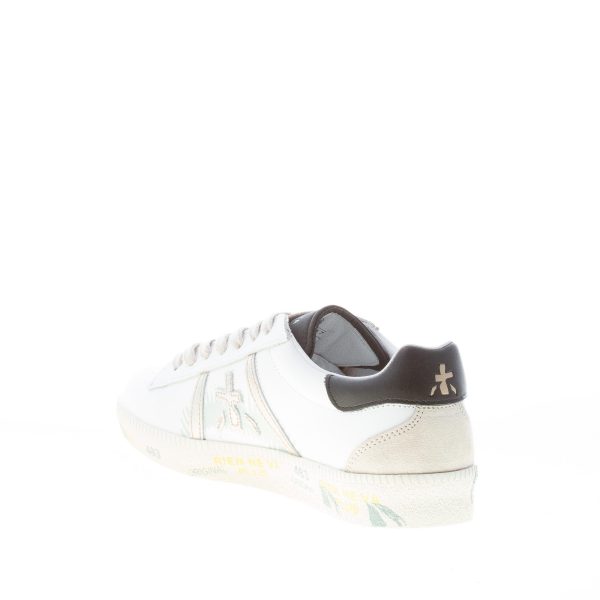 PREMIATA donna sneaker ANDY 5747 in pelle BIANCO più nero e platino - immagine 4