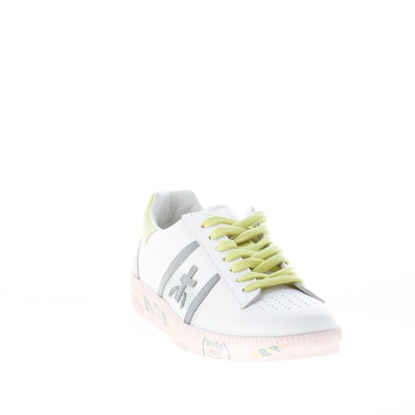 PREMIATA donna sneaker ANDY 5750 in pelle BIANCO più verde e grigio - immagine 2