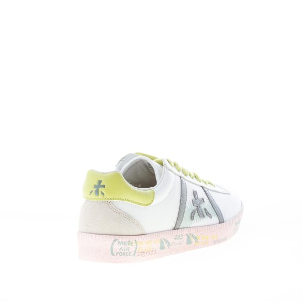 PREMIATA donna sneaker ANDY 5750 in pelle BIANCO più verde e grigio - immagine 3
