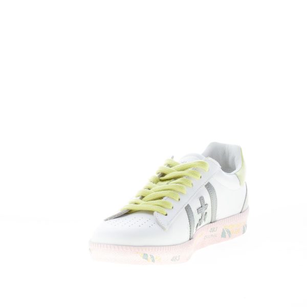 PREMIATA donna sneaker ANDY 5750 in pelle BIANCO più verde e grigio - immagine 6