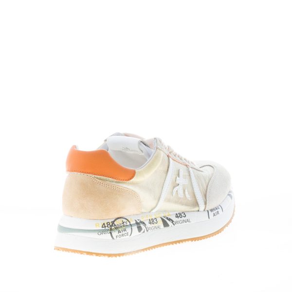 PREMIATA donna sneaker Conny 5612 in camoscio e tessuto trasparente BEIGE - immagine 3