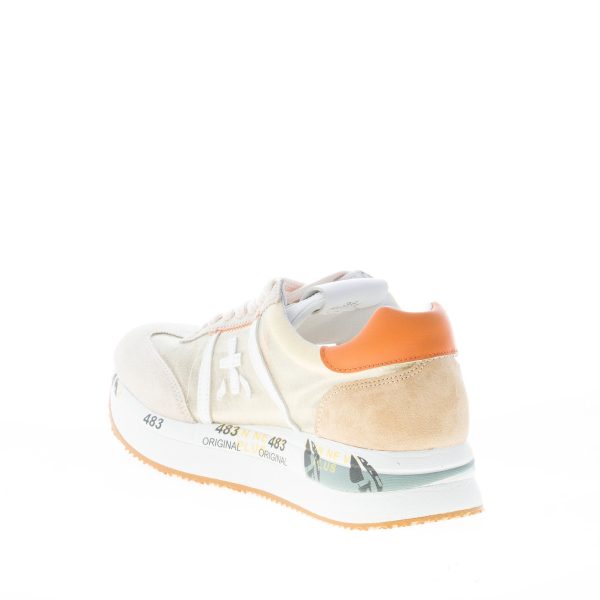 PREMIATA donna sneaker Conny 5612 in camoscio e tessuto trasparente BEIGE - immagine 4