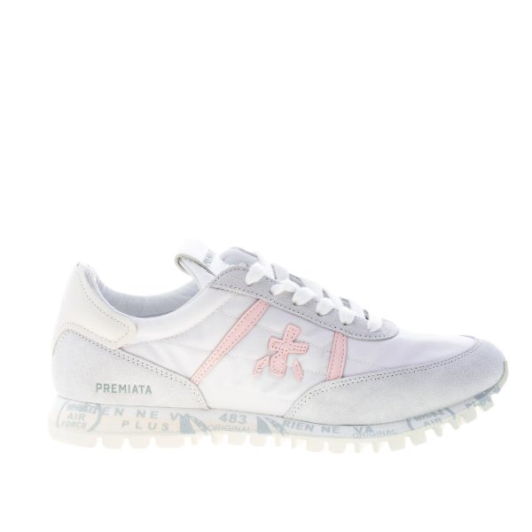 PREMIATA donna sneaker SEAN 5630 in tessuto nylon BIANCO più rosa