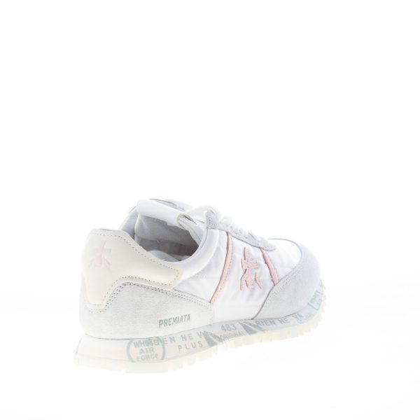 PREMIATA donna sneaker SEAN 5630 in tessuto nylon BIANCO più rosa - immagine 3