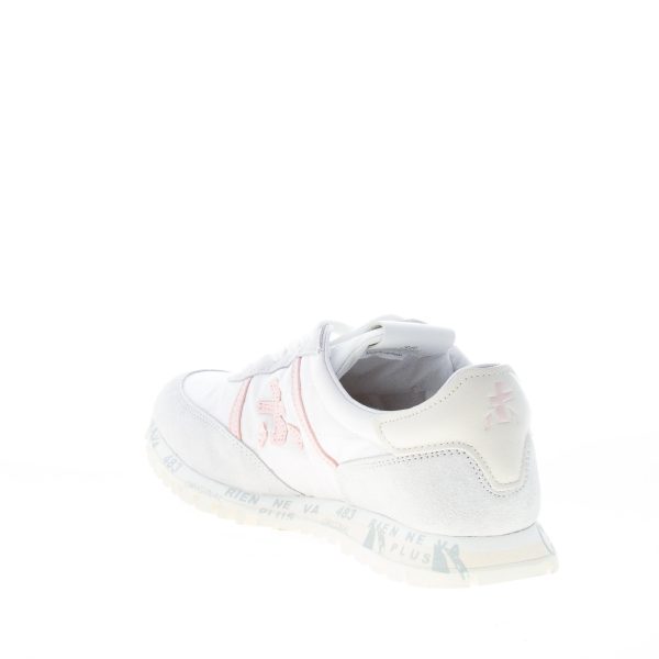 PREMIATA donna sneaker SEAN 5630 in tessuto nylon BIANCO più rosa - immagine 4