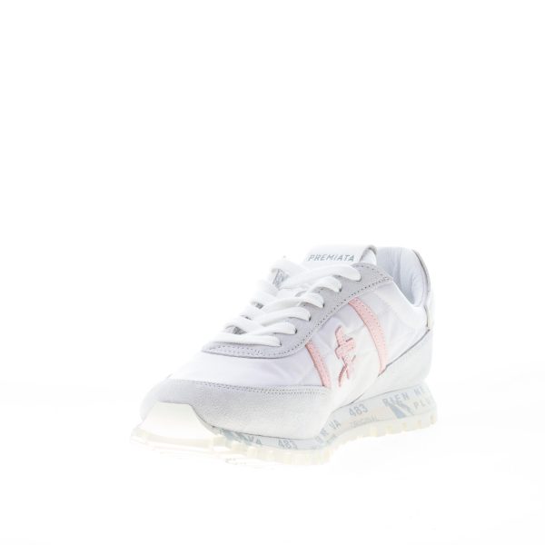 PREMIATA donna sneaker SEAN 5630 in tessuto nylon BIANCO più rosa - immagine 6