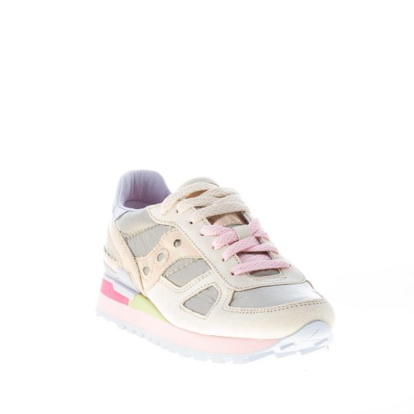 SAUCONY donna sneaker Shadow Original in camoscio e tessuto imbottito BEIGE più oro - immagine 2