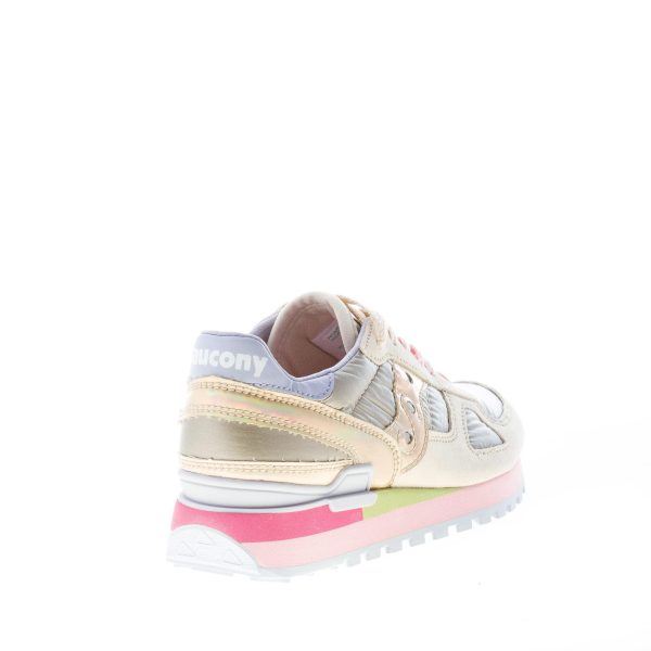 SAUCONY donna sneaker Shadow Original in camoscio e tessuto imbottito BEIGE più oro - immagine 3