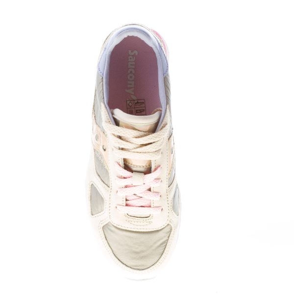 SAUCONY donna sneaker Shadow Original in camoscio e tessuto imbottito BEIGE più oro - immagine 7