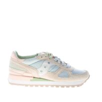 SAUCONY unisex sneaker Shadow Original in camoscio e tessuto imbottito GRIGIO piĂą celeste