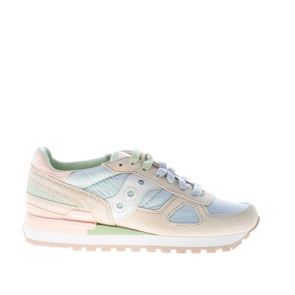 SAUCONY unisex sneaker Shadow Original in camoscio e tessuto imbottito GRIGIO più celeste