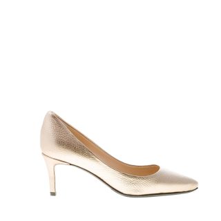 L'ARIANNA donna decolleté in pelle martellata ORO. Tacco 6 cm