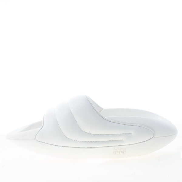 BALMAIN donna sandalo slide B-IT Puffy in pelle BIANCO con maxi platform - immagine 5