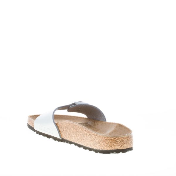 BIRKENSTOCK donna sandalo ciabatta Madrid BS in Birko-Flor ARGENTO con fibbia - immagine 4