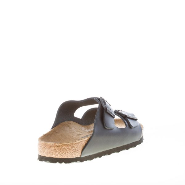 BIRKENSTOCK uomo sandalo ciabatta Arizona BS doppia fascia in pelle naturale NERO - immagine 3