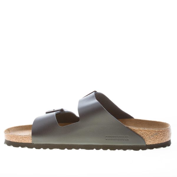 BIRKENSTOCK uomo sandalo ciabatta Arizona BS doppia fascia in pelle naturale NERO - immagine 5