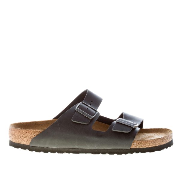 BIRKENSTOCK uomo sandalo ciabatta Arizona BS in nabuk oliato NERO