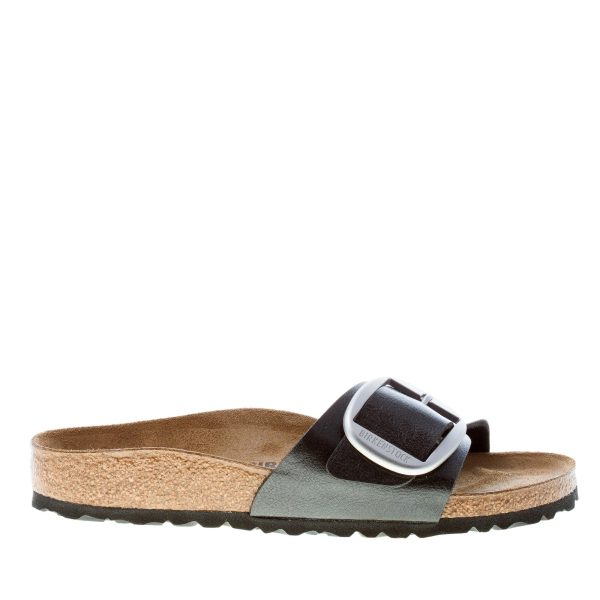 BIRKENSTOCK donna sandalo ciabatta Madrid Big Buckle in Birko-Flor GRACEFUL LICORICE con fibbia