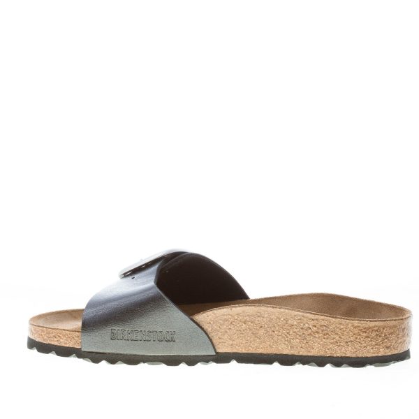 BIRKENSTOCK donna sandalo ciabatta Madrid Big Buckle in Birko-Flor GRACEFUL LICORICE con fibbia - immagine 5