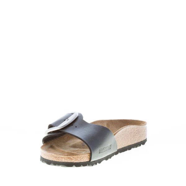 BIRKENSTOCK donna sandalo ciabatta Madrid Big Buckle in Birko-Flor GRACEFUL LICORICE con fibbia - immagine 6