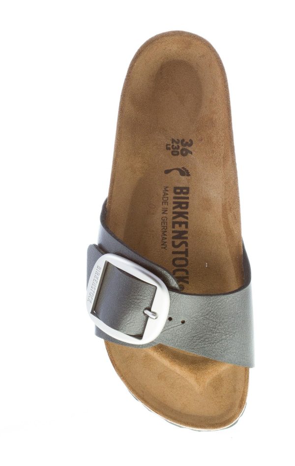 BIRKENSTOCK donna sandalo ciabatta Madrid Big Buckle in Birko-Flor GRACEFUL LICORICE con fibbia - immagine 7