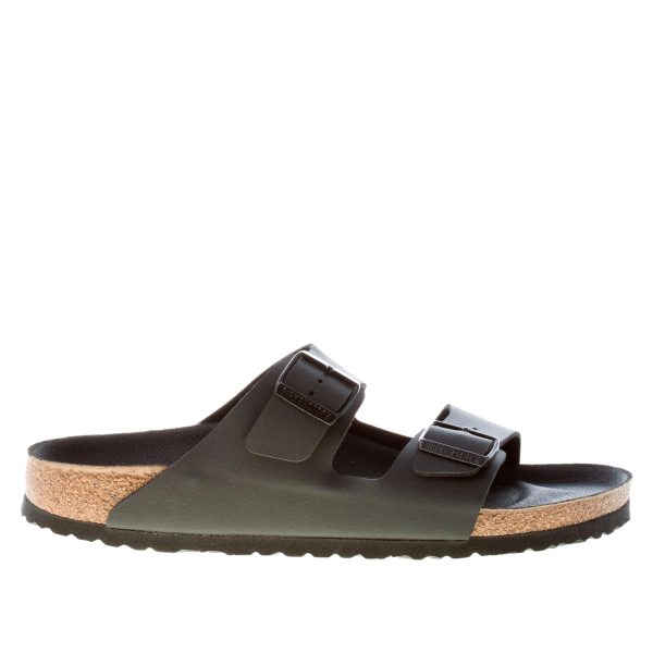 BIRKENSTOCK uomo sandalo ciabatta Arizona BS doppia fascia in Birko-Flor NERO