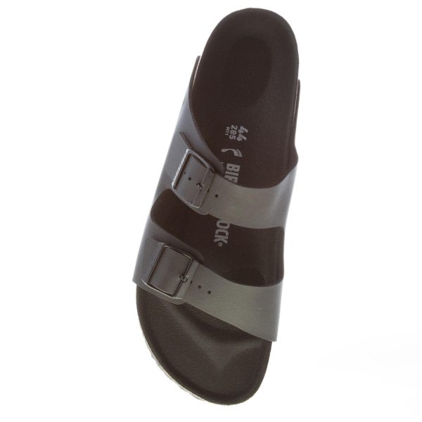 BIRKENSTOCK uomo sandalo ciabatta Arizona BS doppia fascia in Birko-Flor NERO - immagine 7