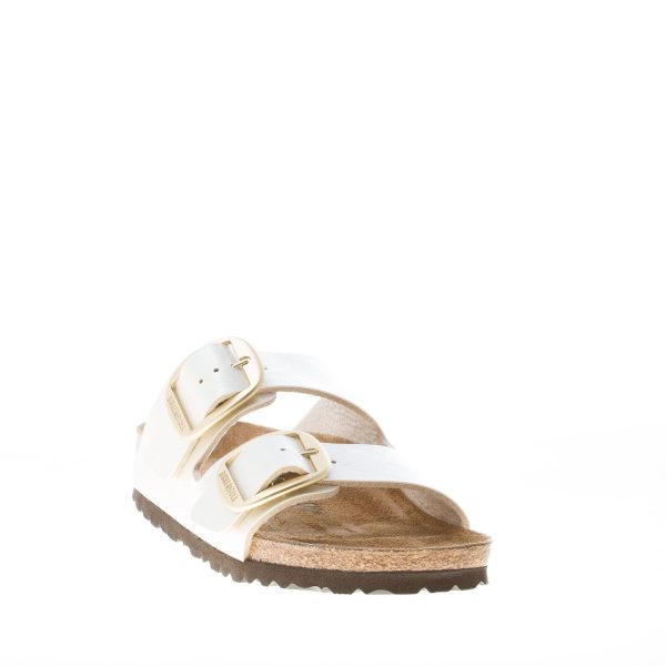 BIRKENSTOCK donna sandalo ciabatta Arizona Big Buckle in Birko-Flor PEARL WHITE - immagine 2