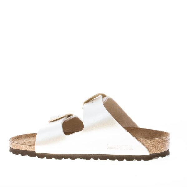 BIRKENSTOCK donna sandalo ciabatta Arizona Big Buckle in Birko-Flor PEARL WHITE - immagine 5