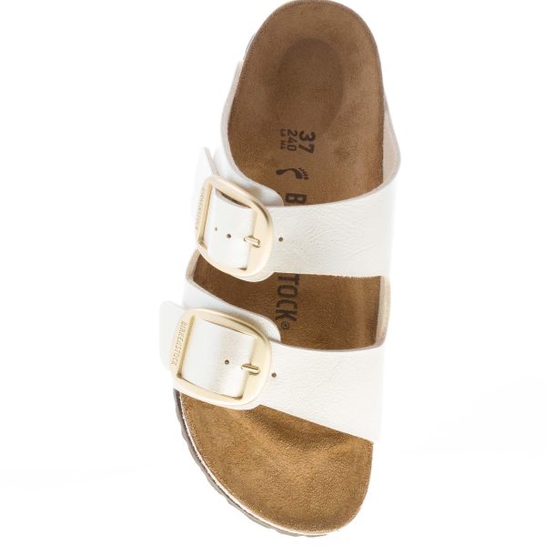 BIRKENSTOCK donna sandalo ciabatta Arizona Big Buckle in Birko-Flor PEARL WHITE - immagine 7