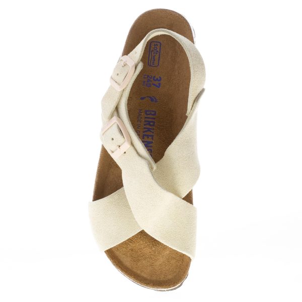 BIRKENSTOCK donna sandalo incrociato Tulum SFB in camoscio MANDORLA - immagine 7
