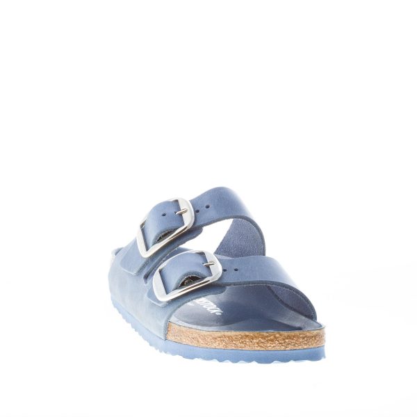 BIRKENSTOCK unisex sandalo ciabatta Arizona Big Buckle in nabuk oliato DUSTY BLUE - immagine 2
