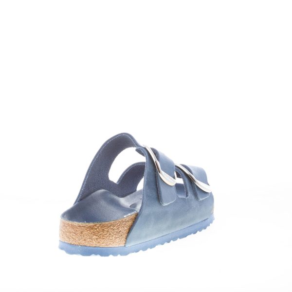 BIRKENSTOCK unisex sandalo ciabatta Arizona Big Buckle in nabuk oliato DUSTY BLUE - immagine 3