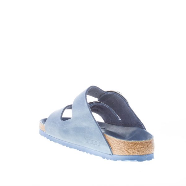 BIRKENSTOCK unisex sandalo ciabatta Arizona Big Buckle in nabuk oliato DUSTY BLUE - immagine 4