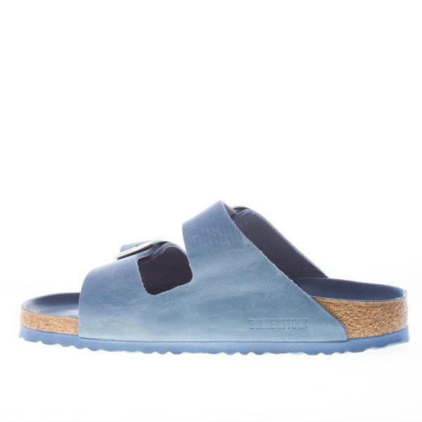 BIRKENSTOCK unisex sandalo ciabatta Arizona Big Buckle in nabuk oliato DUSTY BLUE - immagine 5