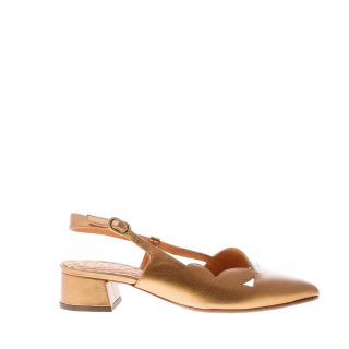 CHIE MIHARA donna scarpa slingback R-Rune38 in pelle BRONZO. Tacco 3 cm