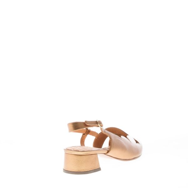 CHIE MIHARA donna scarpa slingback R-Rune38 in pelle BRONZO. Tacco 3 cm - immagine 3