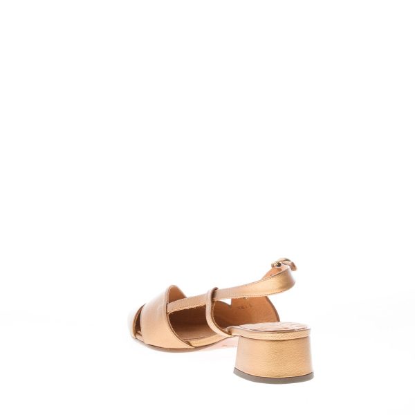 CHIE MIHARA donna scarpa slingback R-Rune38 in pelle BRONZO. Tacco 3 cm - immagine 4