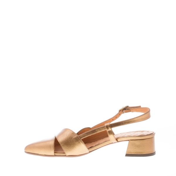 CHIE MIHARA donna scarpa slingback R-Rune38 in pelle BRONZO. Tacco 3 cm - immagine 5