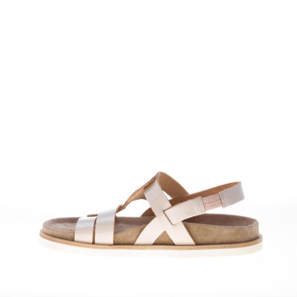 DEL CARLO donna sandalo Gems in vernice ROSA con fussbet anatomico. Tacco 2,5 cm - immagine 5