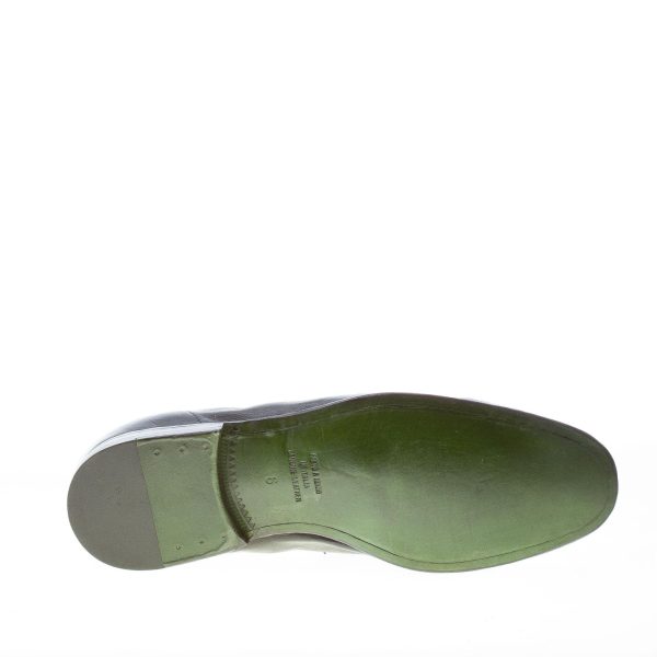 GREEN GEORGE uomo mocassino penny in pelle NERO. Suola cuoio - immagine 8