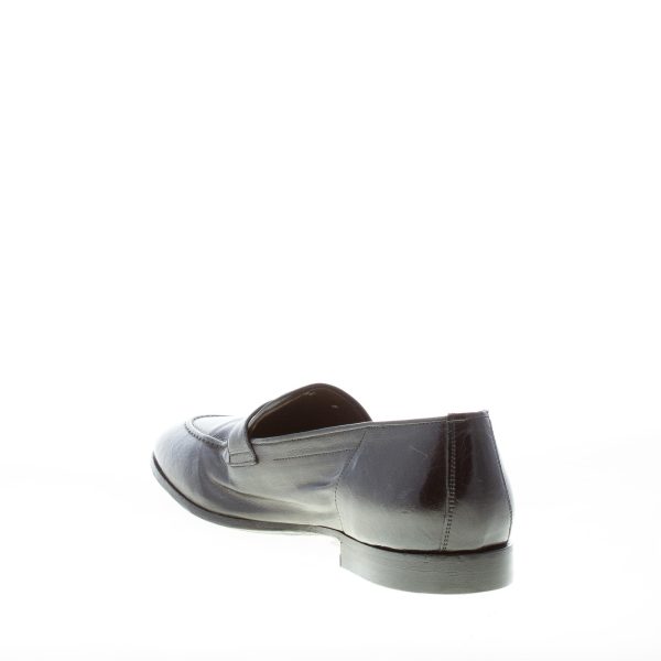 GREEN GEORGE uomo mocassino in pelle NERO con passante fibbia. Suola in cuoio - immagine 4