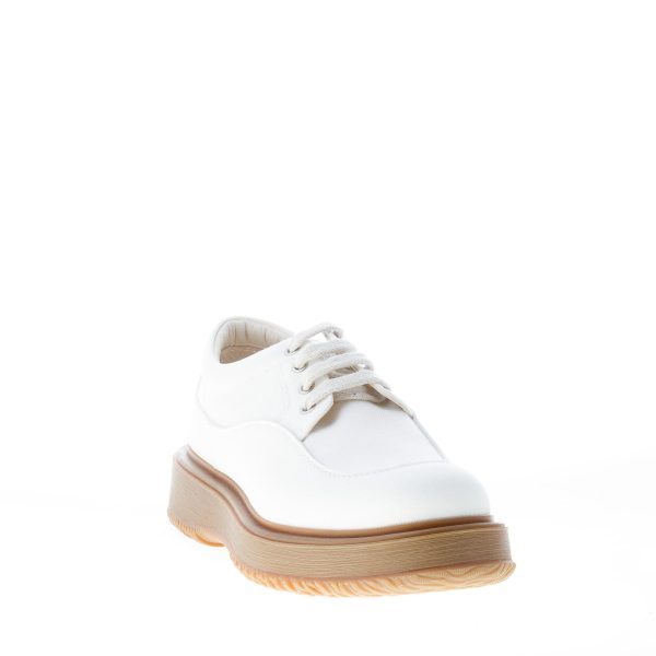 HOGAN uomo derby stringato Untraditional 3R Recycle in canvas e pelle AVORIO - immagine 2