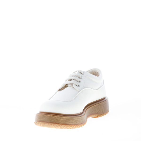 HOGAN uomo derby stringato Untraditional 3R Recycle in canvas e pelle AVORIO - immagine 6