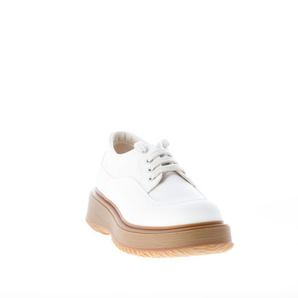 HOGAN donna derby stringato Untraditional 3R Recycle in canvas e pelle AVORIO - immagine 2