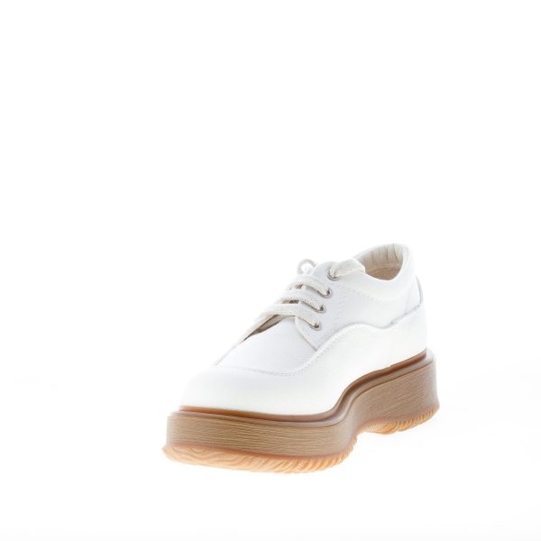 HOGAN donna derby stringato Untraditional 3R Recycle in canvas e pelle AVORIO - immagine 6