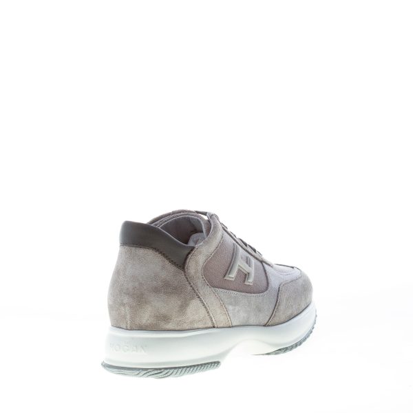 HOGAN uomo Interactive sneaker in camoscio e canvas GRIGIO più nero - immagine 3