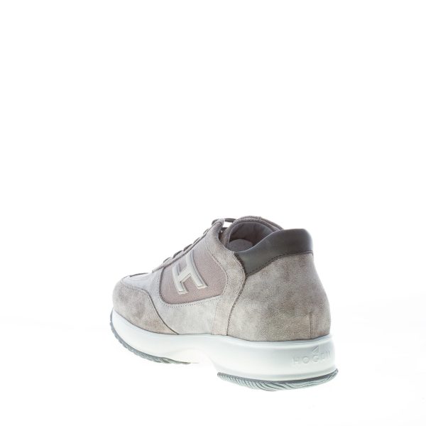 HOGAN uomo Interactive sneaker in camoscio e canvas GRIGIO più nero - immagine 4